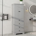 Merax Bathroom Cabinet with Doors and Drawers, Tall Storage Pantry by Merax