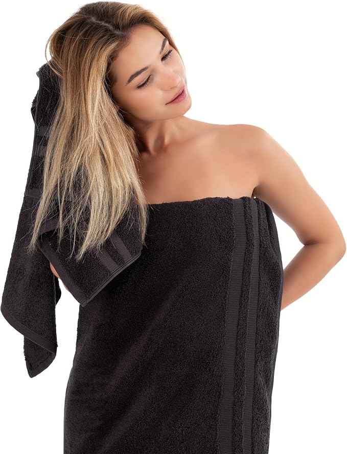 Premium 6 Piece Towel Set, 2 Bath Towel, 2 Hand Towels, 2 Washcloths, 100% - Image 6