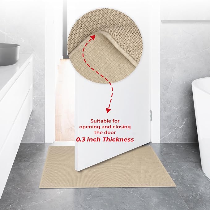 American Soft Linen Bath Rug, 20 in 34 in 100% Cotton Bath Mats Rugs - Image 7