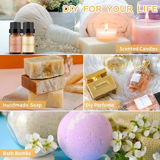 BURIBURI Honeysuckle and Gardenia Essential Oil Set, 100% Pure, Natural - Image 5