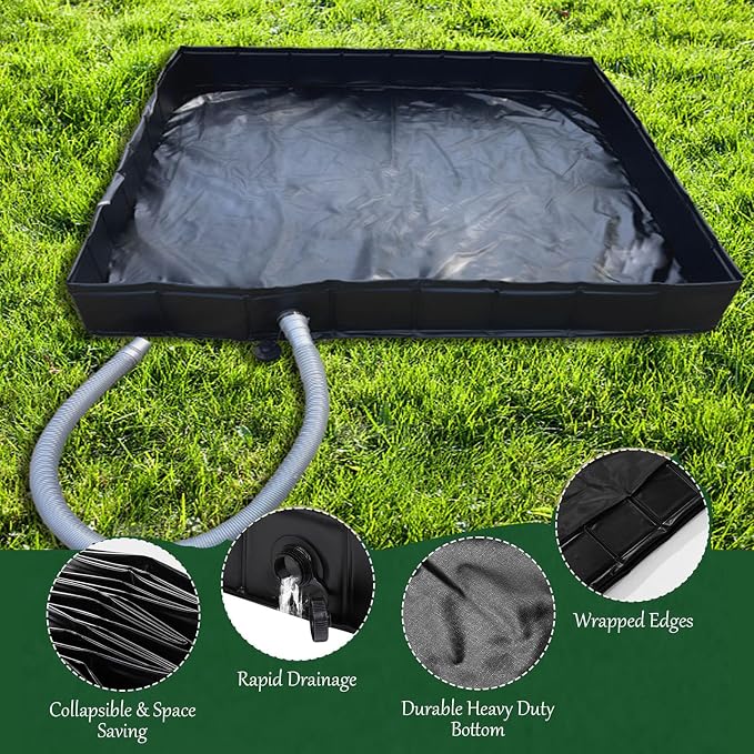 Upgraded Portable Shower Pan, Outdoor Shower Floor Camping Shower Base to Keep - Image 3