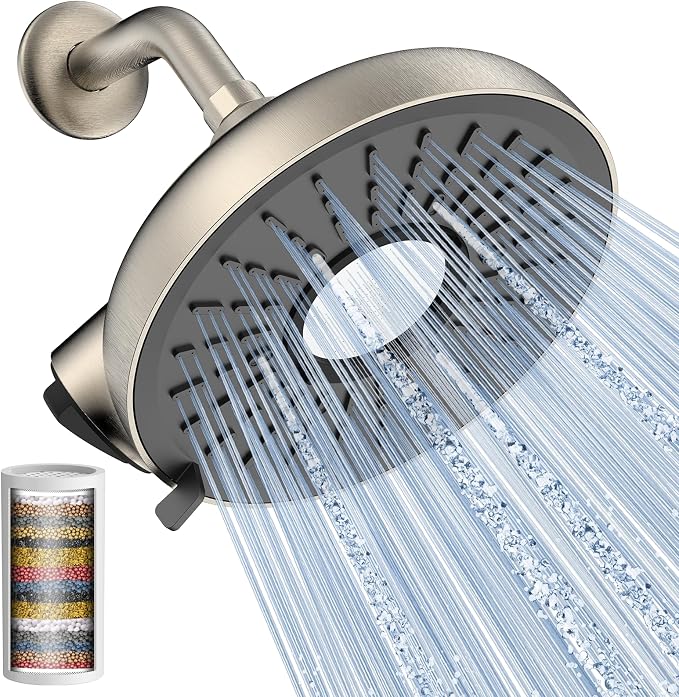 Filtered Shower Head- 8 Inches High Pressure Fixed Rain Showerhead - Image 7