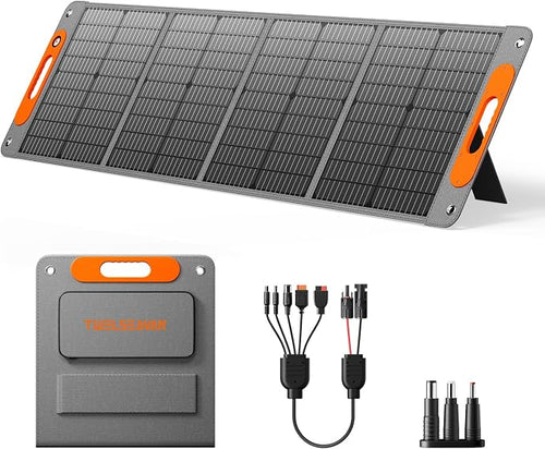 120W Portable Solar Panel for Power Station, 24% High Efficiency ETFE Foldable by TWELSEAVAN