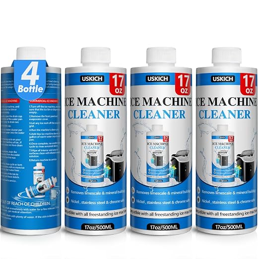 USKICH 4 Pack Ice Machine Cleaner Maker Descaler-68 fl oz Nickel Safe Descaler by USKICH