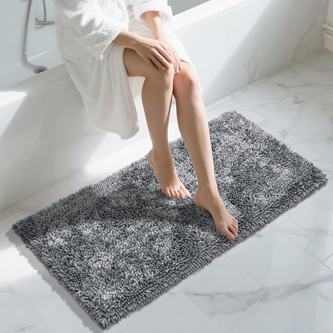 Yimobra Luxury Chenille Bathroom Rug Mat, Extra Soft and Absorbent Shaggy Bath - Image 2