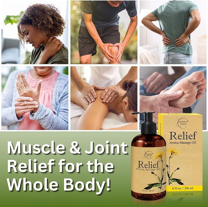 Relief Arnica Massage Oil for Massage Therapy, Home Use & Therapeutic Massaging - Image 2