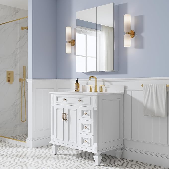 WELLFOR 28" x 36" Bathroom Medicine Cabinet - Image 10