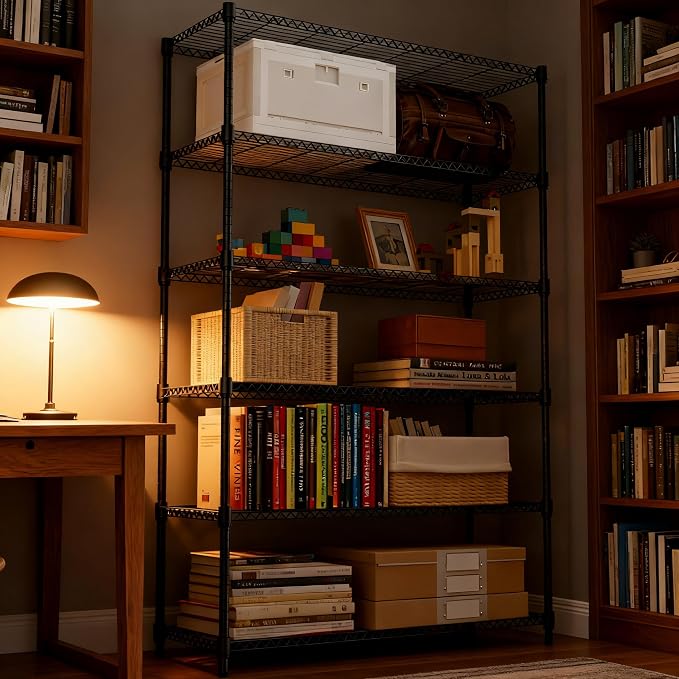 6 Tiers Shelf 2100 lbs Steel Storage Shelving Utility Shelving Unit Steel - Image 5