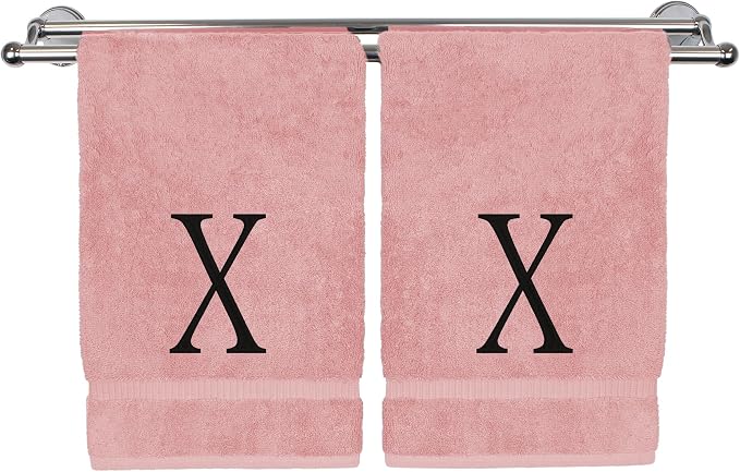 Monogrammed Hand Towel, Personalized Initial Gift, Extra Absorbent 100% Turkish by BareCotton