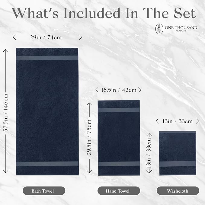 Premium Staple Cotton Bathroom Towel Set - Image 2
