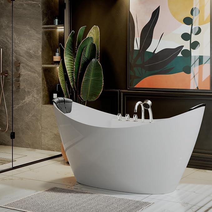 Empava 59" x 28" Freestanding Whirlpool Tub by Empava