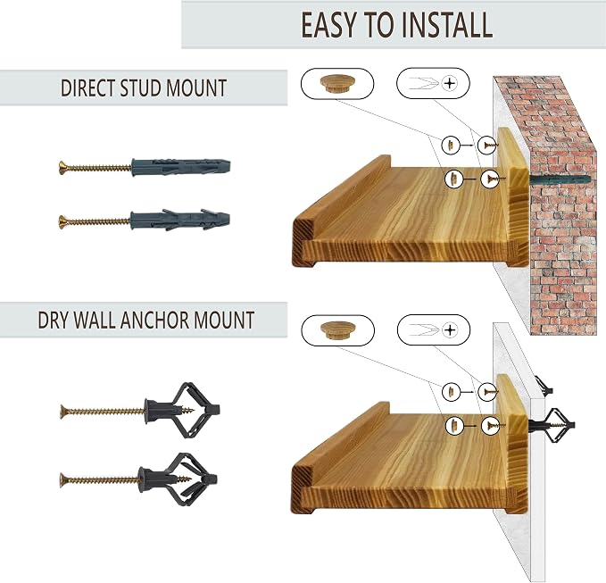 Handcrafted, Floating Shelves for Wall 5 inch, Waterproof, Wall Storage Shelves - Image 7