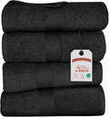 RIVERSIDE 100% Ring Spun Cotton Large Bath Towels Set of 4, 27 x 54 Inches – by RIVERSIDE