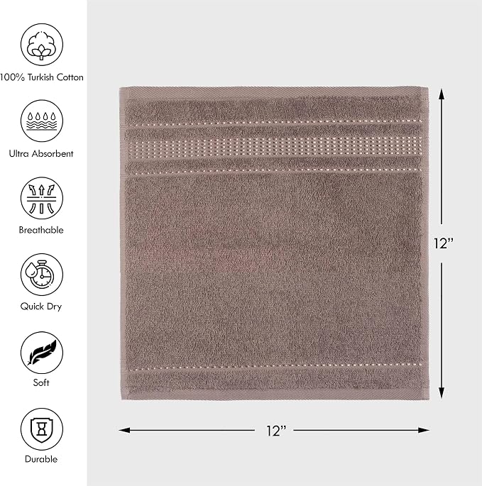 Melissa Linen, 4 Piece Washcloths Set, Absorbent Cotton Towels - Image 2