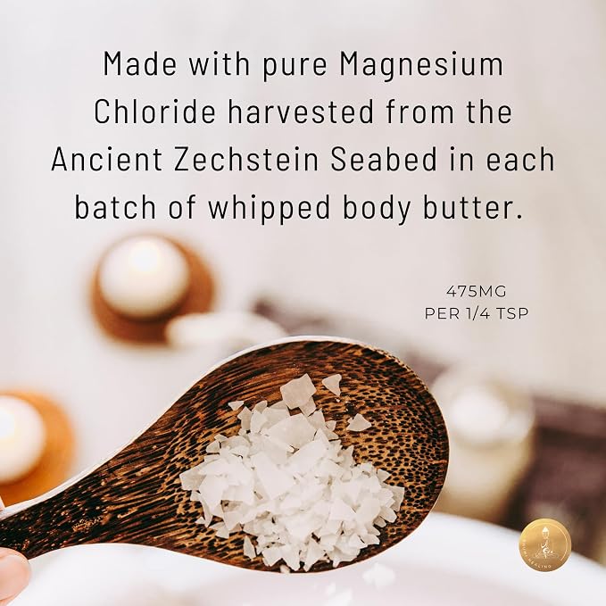 Organic Arnica + Magnesium Whipped Body Butter, 4 oz Jar, Extra Strength Formula - Image 3