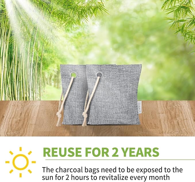 CLEVAST 16 Pack Activated Bamboo Charcoal Air Purifying Bags, Natural Fresh - Image 5