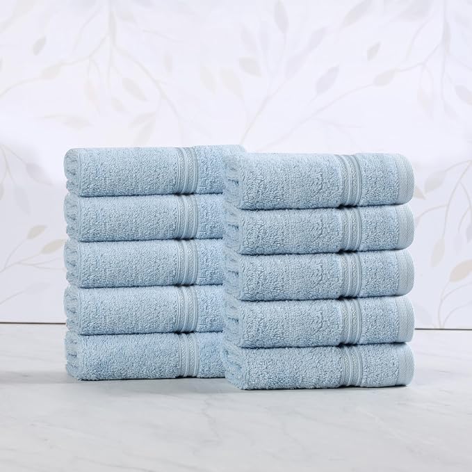 Superior Egyptian Cotton 10-Piece Face Towel Set, Small Towels - Image 2