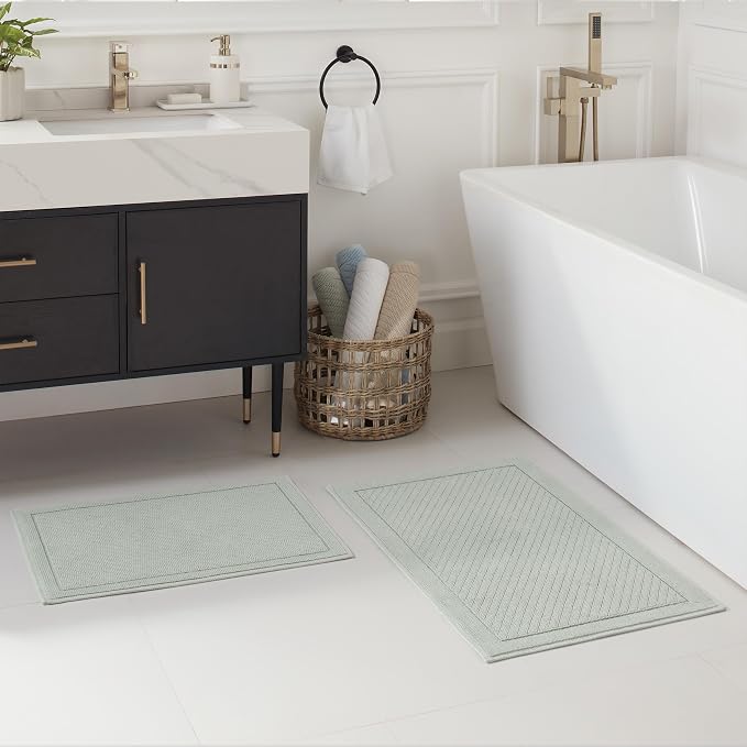 Arkwright 2 Piece 100% Cotton Bathroom Rug Set - Image 2
