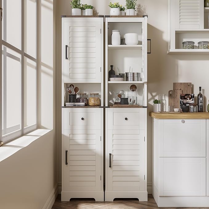 ChooChoo Farmhouse Storage Cabinet, Tall Bathroom Storage Cabinet - Image 7