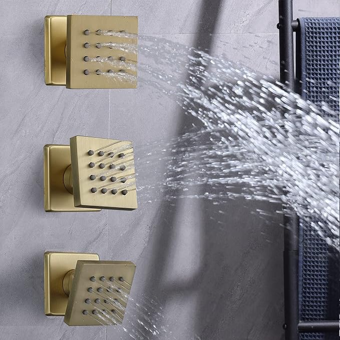 Brushed Gold Digital Display Shower System - Image 6