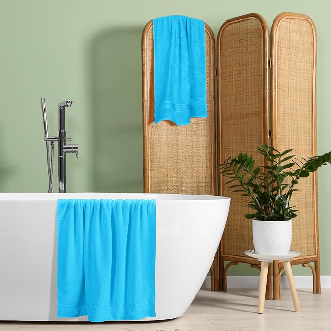 Elvana Home Cotton 2 Pack Oversized Bath Towel Set 28x55 inches, Large Bath - Image 5