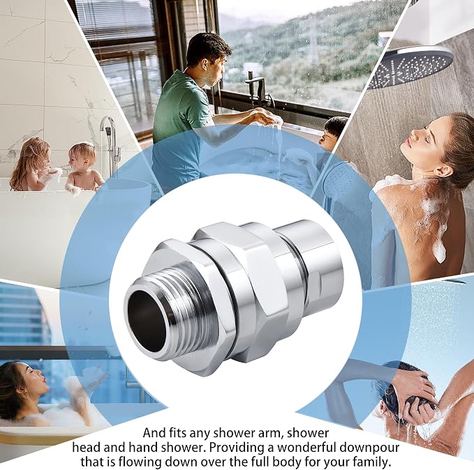 Shower Connector Ball Joint Shower Head Swivel Ball Adapter，Solid Brass - Image 8