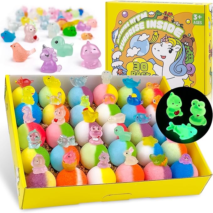 Bath Bombs for Kids with Toy Inside, Perfect Handmade Birthday, for Boys and by Yekery