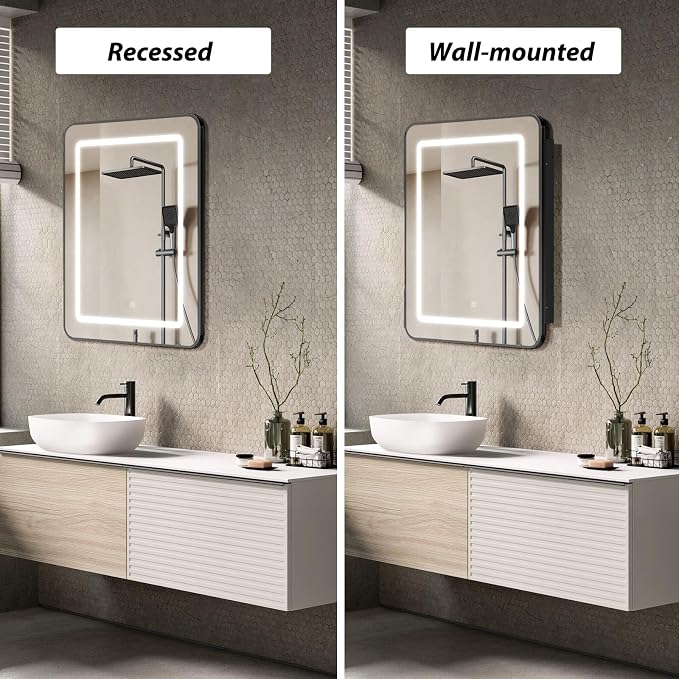 APRILSOUL 20X30 Inch Black Bathroom Medicine Cabinet - Image 3