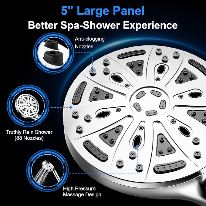 Filtered Shower Head with Handheld, FunnyAir Filtered Shower Head with 3-PCS - Image 8