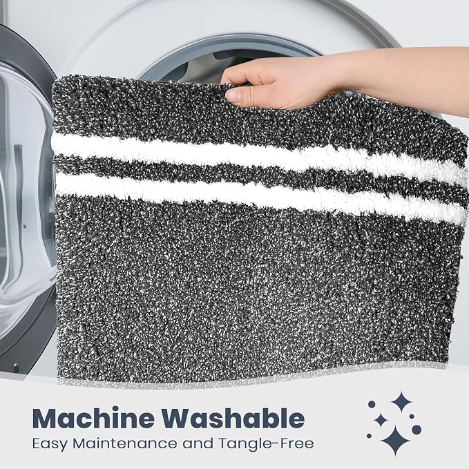 PURRUGS Bathroom Rug Non-Slip Machine Washable 20" x 30", Super Absorbent and - Image 6