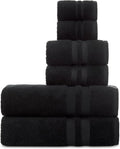Premium 6 Piece Towel Set, 2 Bath Towel, 2 Hand Towels, 2 Washcloths, 100% by CottonFineBathTowels