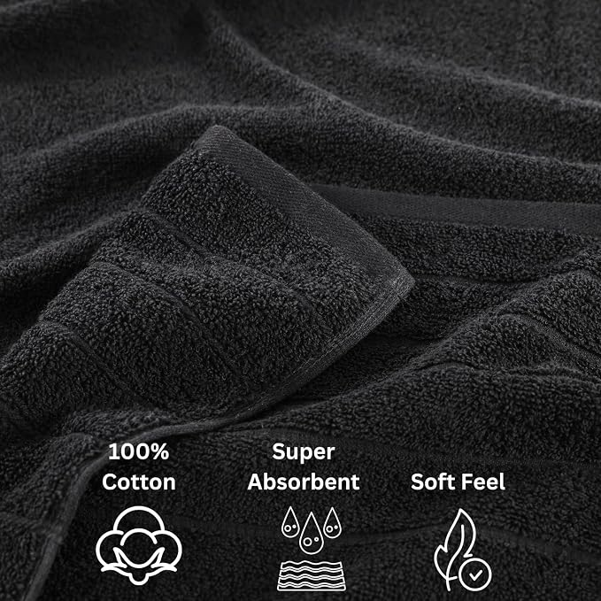 Casa Platino 100% Mercerized Cotton Luxury Bathroom Towels Set - Image 5