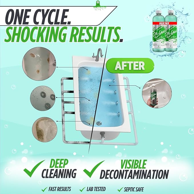 Oh Yuk Jetted Bathtub Cleaner for Jet Tubs, Whirlpools, The Most Effective - Image 2