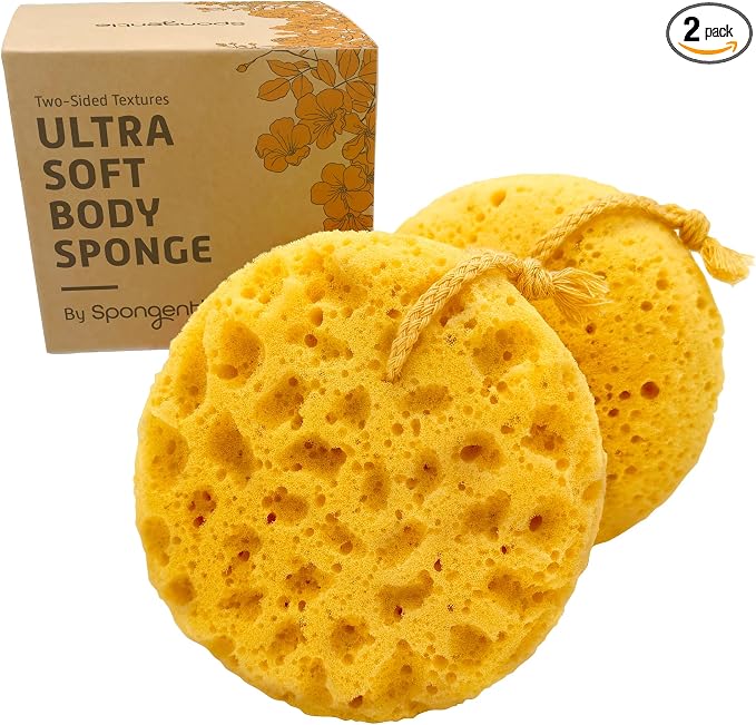 Spongentle Deep Cleansing Body Loofah Sponge, Natural Colors, by SunliteSports