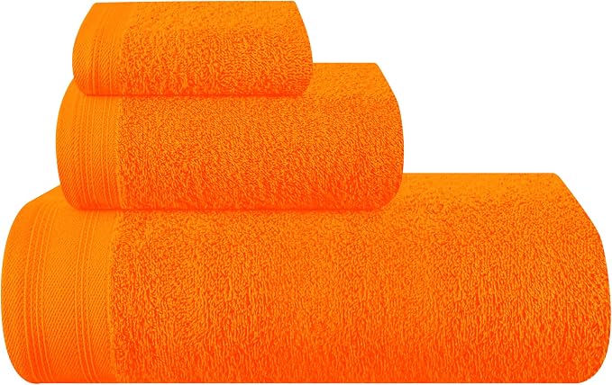 Ultra Soft 3 Pack Cotton Towel Set, Contains a Bath Towels 28x55 inch, a Hand by Unknown