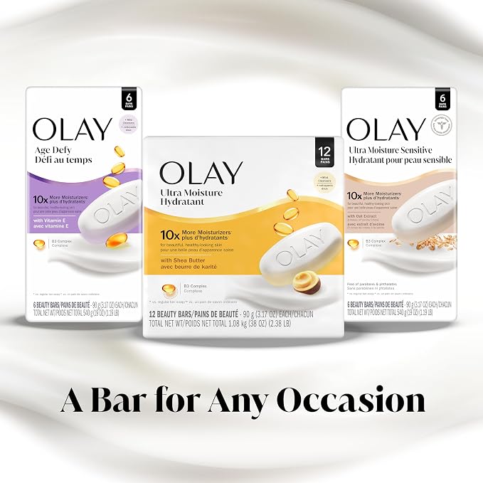 Olay Beauty Bar, Ultra Moisture, 10x More Moisturizers, Nourishing Conditioners - Image 8
