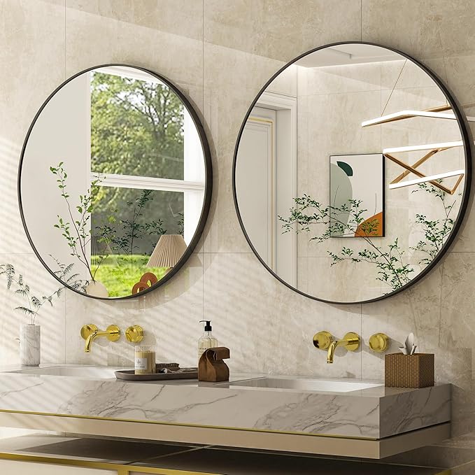 24 Inch Round Bathroom Mirror - Image 3