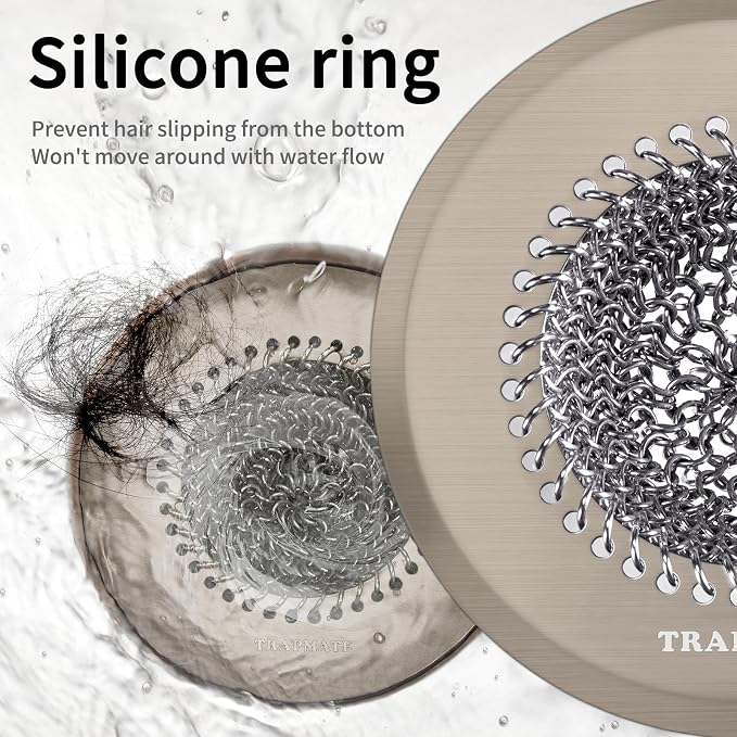 Shower Drain Hair Catcher, Fast Drainage & Easy Clean Bathtub Drain Cover - Image 2