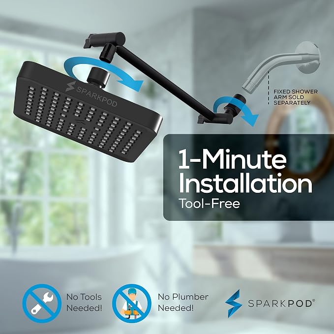 SparkPod Square Rain Shower Head - Image 6