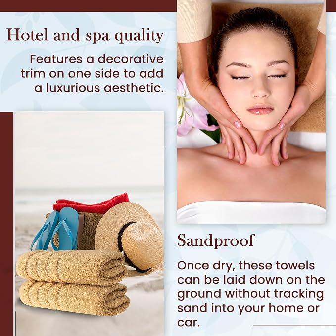 HALLEY Turkish 2 Pack Premium Bath Towels 650 GSM Highly Absorbent Super Soft - Image 7