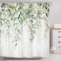 Riyidecor Sage Green Eucalyptus Leaves Shower Curtain by Riyidecor