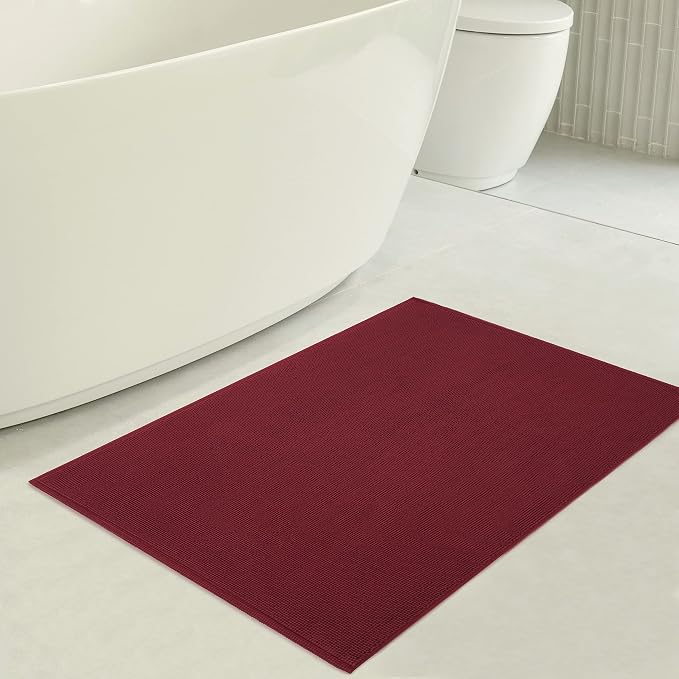 American Soft Linen Bath Rug, 17 in 24 in 100% Cotton Bath Mats Rugs - Image 3