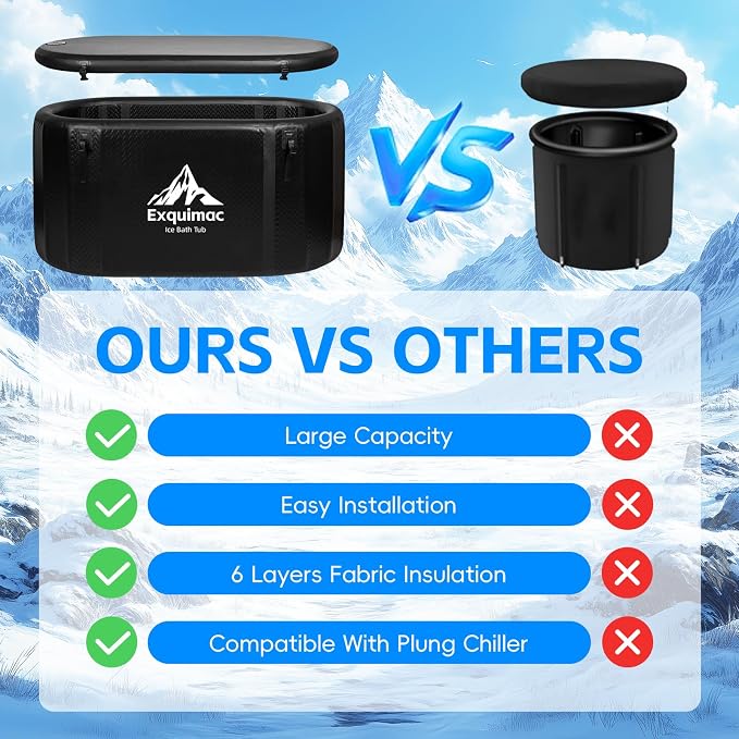 Ice Bath Tub with 1HP Water Chiller, 216 Gallon Inflatable Cold Plunge Tub with - Image 8