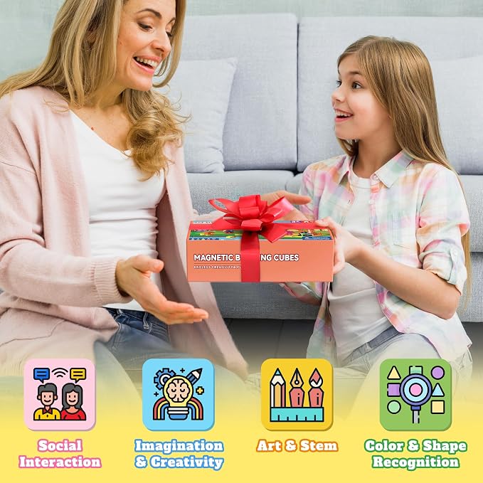 65 PCS Magnetic Blocks Set, STEM Educational Preschool Sensory Toys - Image 7