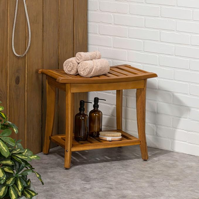 JONATHAN Y STL1001A Tucker 22.1" Traditional Classic Slatted Solid Acacia Wood - Image 6