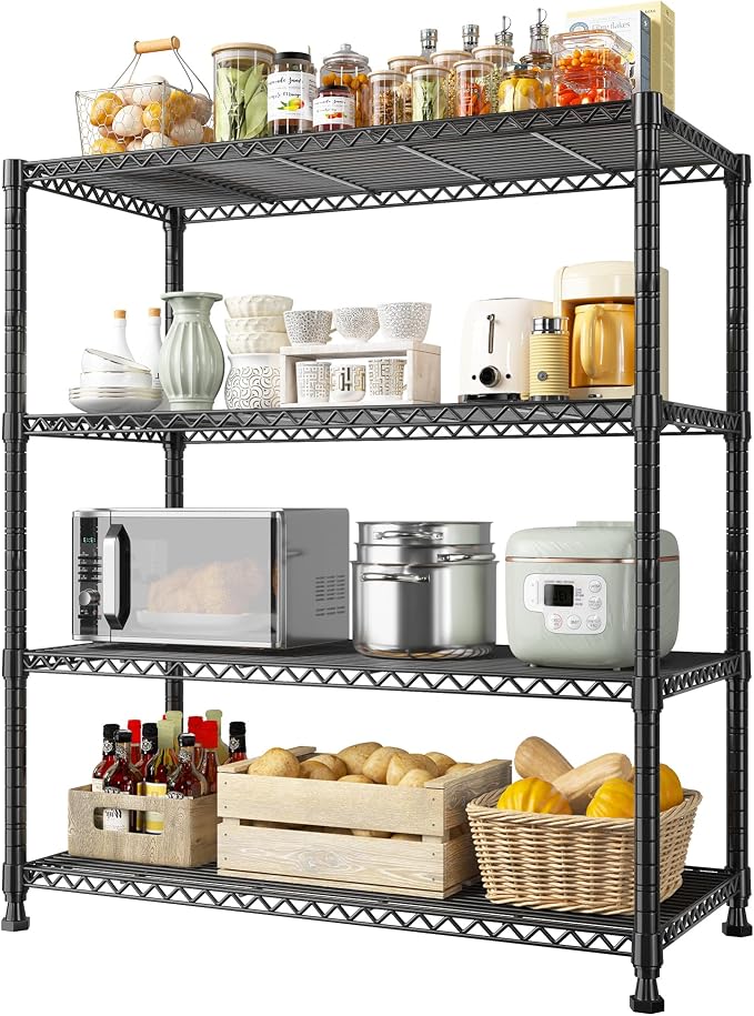 REIBII Wire Shelving Storage Shelves Metal Shelves Heavy Duty Shelving by REIBII