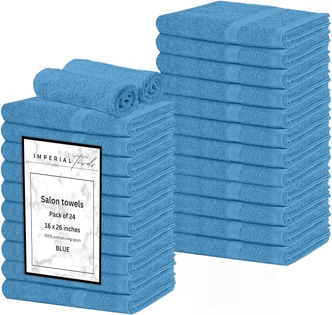 Hand Towels Light Blue Economy Towels Salon Towels by Unknown