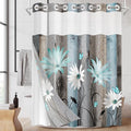 No Hook Rustic Farmhouse Shower Curtain by Nesphy