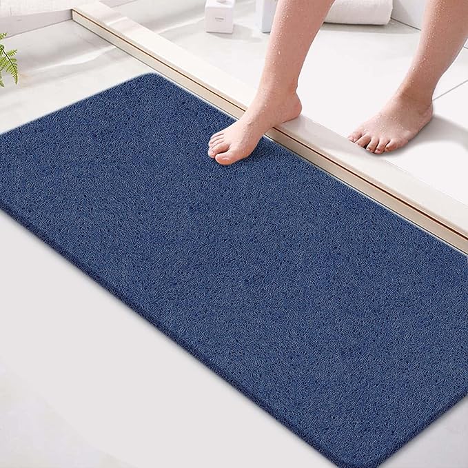 godehone Shower Mats Non Slip Without Suction Cups, PVC Loofah Bathroom Mats by godehone