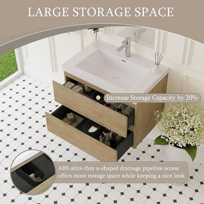 30" Floating Bathroom Vanity - Image 7